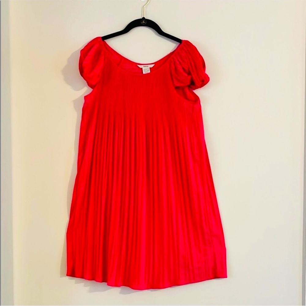 Esley Collection Hot Fuchsia Pleated Mini Dress Size S